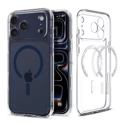   SPIGEN ULTRA HYBRID MAG műanyag telefonvédő (ütésállóság, légpárnás keret, MagSafe) SÖTÉTKÉK Apple iPhone 17 Pro
