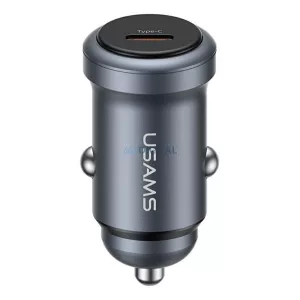 USAMS CC321 hálózati töltő Type-C aljzat (30W, PD gyorstöltő) SÖTÉTSZÜRKE