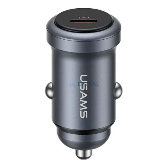 USAMS CC321 hálózati töltő Type-C aljzat (30W, PD gyorstöltő) SÖTÉTSZÜRKE