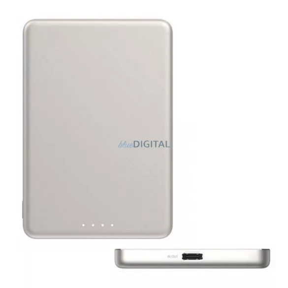 XIAOMI SUPER SLIM vésztöltő Type-C aljzat (5000mAh, 22.5W, gyorstöltő, MagSafe) ARANY