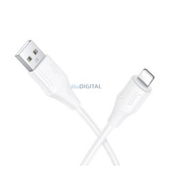   HOCO X124 adatkábel (USB - lightning, 2.4A, gyorstöltő, 100cm) FEHÉR Apple IPAD, iPhone 6 Plus 5.5, IPAD mini 3