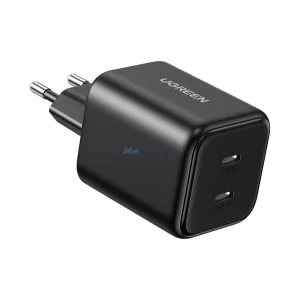 UGREEN X526 hálózati töltő 2 Type-C aljzat (45W, GaN, gyorstöltő) FEKETE