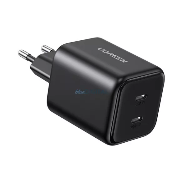 UGREEN X526 hálózati töltő 2 Type-C aljzat (45W, GaN, gyorstöltő) FEKETE
