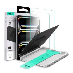   ESR ULTRAFIT képernyővédő üveg 2db (2.5D, 9H + segédkeret) ÁTLÁTSZÓ Apple IPAD Pro 13 (2025), IPAD Pro 13 (2024)