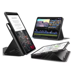   ESR FLIP HYBRID szilikon telefonvédő (aktív FLIP, TRIFOLD, asztali tartó, ütésállóság, ceruza tartó) FEKETE Apple IPAD Pro 11 (2024), IPAD Pro 11 (2025)