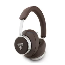   GUESS PU SAFFIANO TRIANGLE LOGO bluetooth fejhallgató SZTEREO (v5.4, mikrofon, zajszűrő) SÖTÉTBARNA