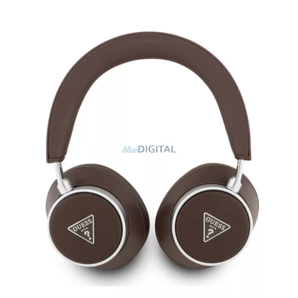 GUESS PU SAFFIANO TRIANGLE LOGO bluetooth fejhallgató SZTEREO (v5.4, mikrofon, zajszűrő) SÖTÉTBARNA
