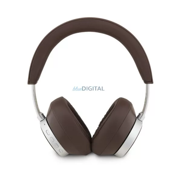 GUESS PU SAFFIANO TRIANGLE LOGO bluetooth fejhallgató SZTEREO (v5.4, mikrofon, zajszűrő) SÖTÉTBARNA