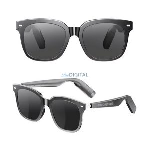 Okos napszemüveg (v5.3, zenelejátszás, hívásfogadás, hangasszisztens, cseppálló) FEKETE