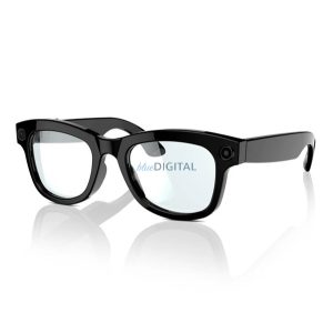 Okos szemüveg (v5.3, WIFI, kamera, zenelejátszás, hívásfogadás, AI fordító, cseppálló) FEKETE