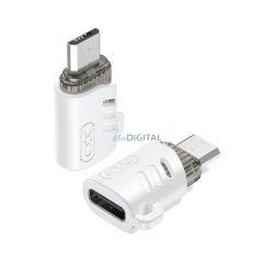   XO adapter (Type-C - microUSB, adatátvitel és töltés) FEHÉR