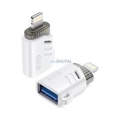   XO adapter (USB aljzat - lightning, adatátvitel és töltés, OTG) FEHÉR Apple IPAD, IPAD 2, IPAD (3rd Generation)