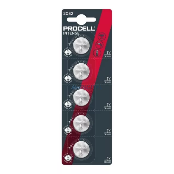 DURACELL PROCELL gombelem (CR2032, 3V, lítium) 5db/csomag