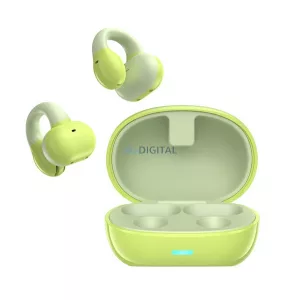 XO bluetooth fülhallgató SZTEREO (v5.2, TWS, mikrofon, fülre akasztható + töltőtok) VILÁGOSZÖLD