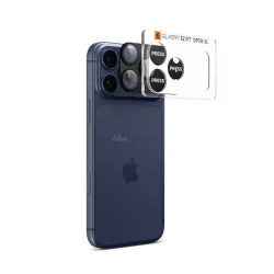   SPIGEN OPTIK PRO XL kameravédő üveg (9H, tokbarát) FEKETE Apple iPhone 17 Pro Max