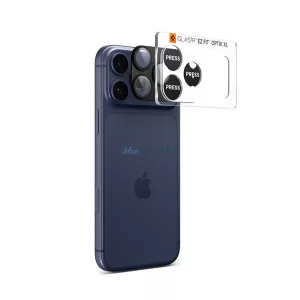SPIGEN OPTIK PRO XL kameravédő üveg (9H, tokbarát) FEKETE Apple iPhone 17 Pro Max