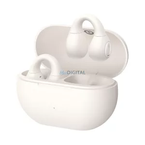 BASEUS BASS 15 CLIP OWS bluetooth fülhallgató SZTEREO (v5.4, TWS, zajszűrő, fülre akasztható + töltőtok) FEHÉR