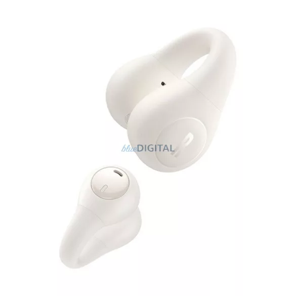 BASEUS BASS 15 CLIP OWS bluetooth fülhallgató SZTEREO (v5.4, TWS, zajszűrő, fülre akasztható + töltőtok) FEHÉR