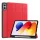 Tok álló, bőr hatású (aktív FLIP, oldalra nyíló, TRIFOLD, asztali tartó, ceruza tartó) PIROS Xiaomi Redmi Pad 2 Pro