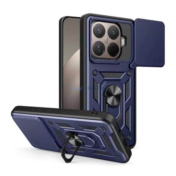 Defender szilikon telefonvédő (ütésállóság, tartógyűrű, kameravédő) SÖTÉTKÉK