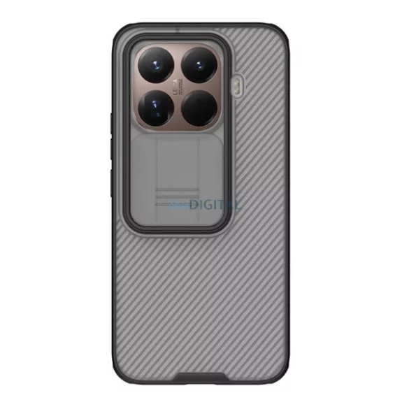 NILLKIN CAMSHIELD PRO szilikon telefonvédő (ütésállóság, kameravédő, csíkos) ÁTLÁTSZÓ/FEKETE