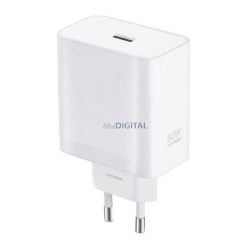   REALME SUPERVOOC hálózati töltő USB aljzat (80W, PD gyorstöltő) FEHÉR