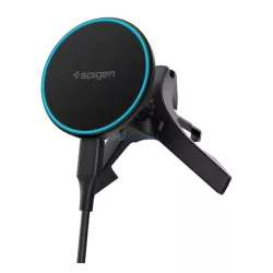   SPIGEN ESSENTIAL EV15MAQ autós tartó (szellőzőre, állítható, 15W, wireless, MagSafe) FEKETE