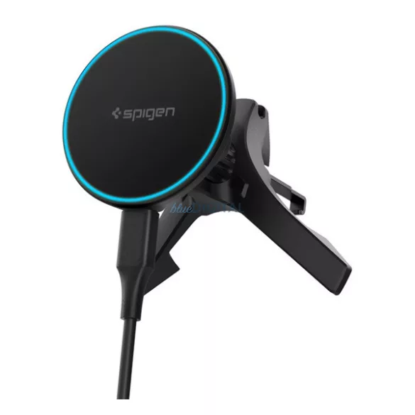 SPIGEN ESSENTIAL EV15MAQ autós tartó (szellőzőre, állítható, 15W, wireless, MagSafe) FEKETE