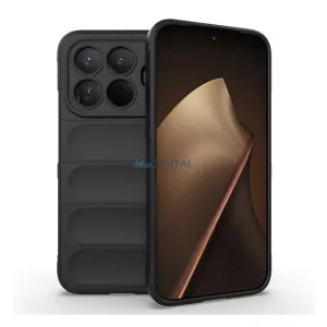 Szilikon telefonvédő (ütésállóság, kameravédő, 3D) FEKETE