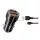 XO CC48 autós töltő 2 USB aljzat (2.4W + Type-C kábel) FEKETE