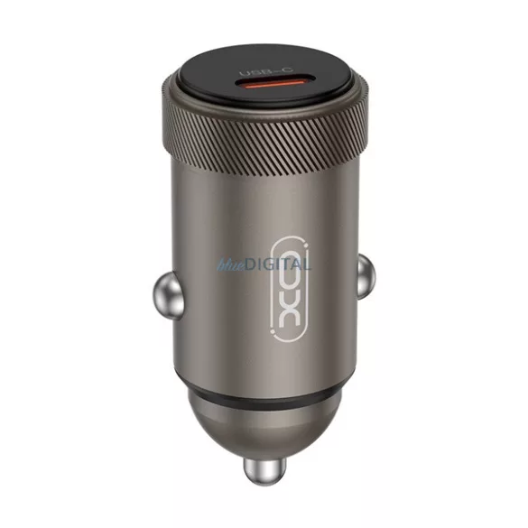 XO CC70 autós töltő Type-C aljzat (30W, PD gyorstöltő) FEKETE