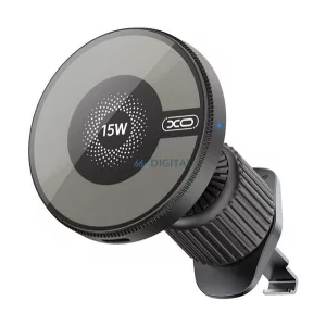 XO CX205 autós tartó (szellőzőre, 360°, mágneses, 15W, wireless) FEKETE