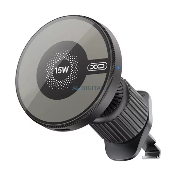 XO CX205 autós tartó (szellőzőre, 360°, mágneses, 15W, wireless) FEKETE