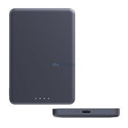   XIAOMI SUPER SLIM vésztöltő Type-C aljzat (5000mAh, 22.5W, gyorstöltő, MagSafe) FEKETE