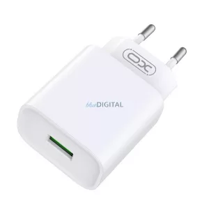 XO CE02D hálózati töltő Type-C aljzat (18W, PD gyorstöltő) FEHÉR