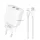 XO CE02C hálózati töltő 2 USB aljzat (10.5W, gyorstöltő + microUSB kábel) FEHÉR