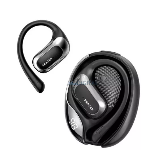 LENOVO ERAZER X5 bluetooth fülhallgató SZTEREO (v6.0, TWS, fülre akasztható, zajszűrő, mikrofon + töltőtok) FEKETE