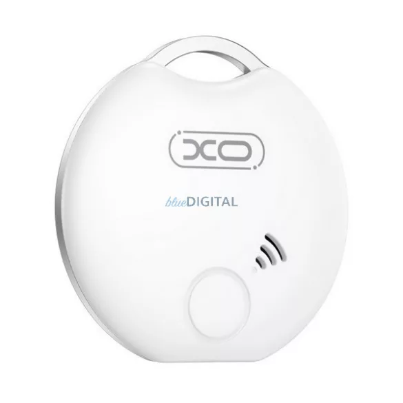 XO bluetooth nyomkövető (kulcstartóra, táskára, autóba, valós idejű nyomkövetés, CR2032 elem) FEHÉR