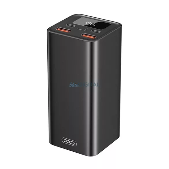XO PB97 vésztöltő 2 USB+2 Type-C aljzat (20000mAh, 65W, PD gyorstöltő, LED kijelző) FEKETE