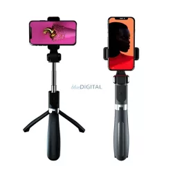   XO SS08 szelfibot (univerzális, 360°, állítható, bluetooth távkioldó, 68cm, 4.2-6.7" méret) FEKETE