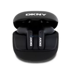  DKNY SATINY FINISH bluetooth fülhallgató SZTEREO (v5.3, TWS, mikrofon, zajszűrő + töltőtok) FEKETE
