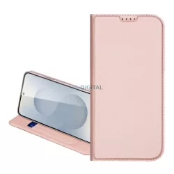   DUX DUCIS SKIN PRO tok álló, bőr hatású (FLIP, oldalra nyíló, kártyazseb, asztali tartó) RÓZSASZÍN Samsung Galaxy S26 (SM-S942)