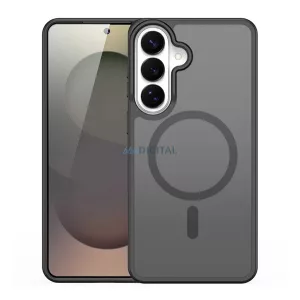 DUX DUCIS YIND szilikon telefonvédő (ütésállóság, kameravédő, matt, MagSafe) FEKETE Samsung Galaxy S26 (SM-S942)