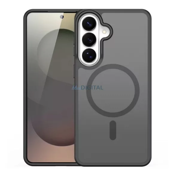 DUX DUCIS YIND szilikon telefonvédő (ütésállóság, kameravédő, matt, MagSafe) FEKETE Samsung Galaxy S26 Plus (SM-S947)