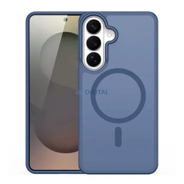 DUX DUCIS YIND szilikon telefonvédő (ütésállóság, kameravédő, matt, MagSafe) SÖTÉTKÉK Samsung Galaxy S26 (SM-S942)