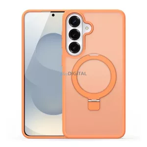 DUX DUCIS YIND szilikon telefonvédő (ütésállóság, kameravédő, matt, MagSafe, kitámasztó) NARANCSSÁRGA Samsung Galaxy S26 Plus (SM-S947)