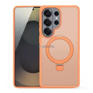 DUX DUCIS YIND szilikon telefonvédő (ütésállóság, kameravédő, matt, MagSafe, kitámasztó) NARANCSSÁRGA Samsung Galaxy S26 Ultra (SM-S948)