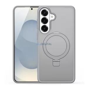 DUX DUCIS YIND szilikon telefonvédő (ütésállóság, kameravédő, matt, MagSafe, kitámasztó) VILÁGOSSZÜRKE Samsung Galaxy S26 Plus (SM-S947)