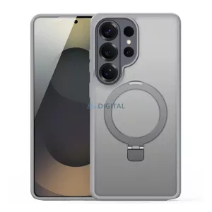 DUX DUCIS YIND szilikon telefonvédő (ütésállóság, kameravédő, matt, MagSafe, kitámasztó) VILÁGOSSZÜRKE Samsung Galaxy S26 Ultra (SM-S948)