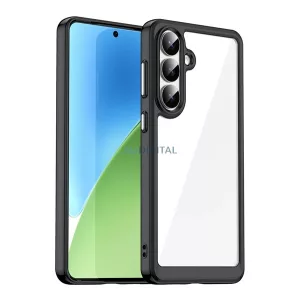 Szilikon telefonvédő (ütésállóság, átlátszó hátlap) FEKETE Samsung Galaxy S26 Plus (SM-S947)